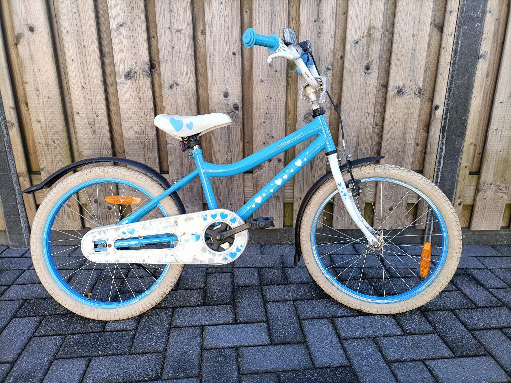 Meisjesfiets, Fietsen en Brommers, Fietsen | Kinderfietsjes, Ophalen, Gebruikt, Terugtraprem, 16 tot 20 inch