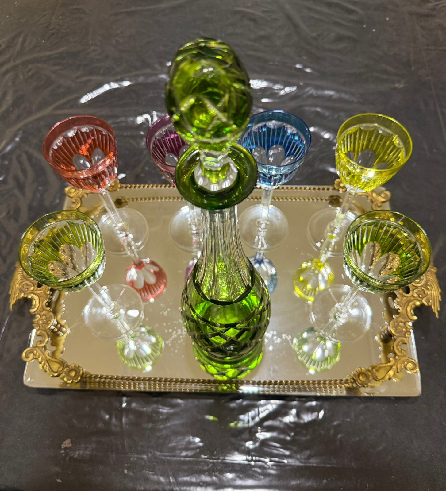 Set van Val St. Lambert Côtes plates Gevaert taille Fantasy, Antiquités & Art, Enlèvement