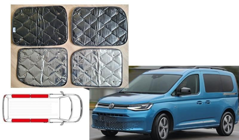 VW Caddy Raamisolatie verduistering 4 delig achterzijde, Caravanes & Camping, Camping-car Accessoires, Neuf, Enlèvement ou Envoi