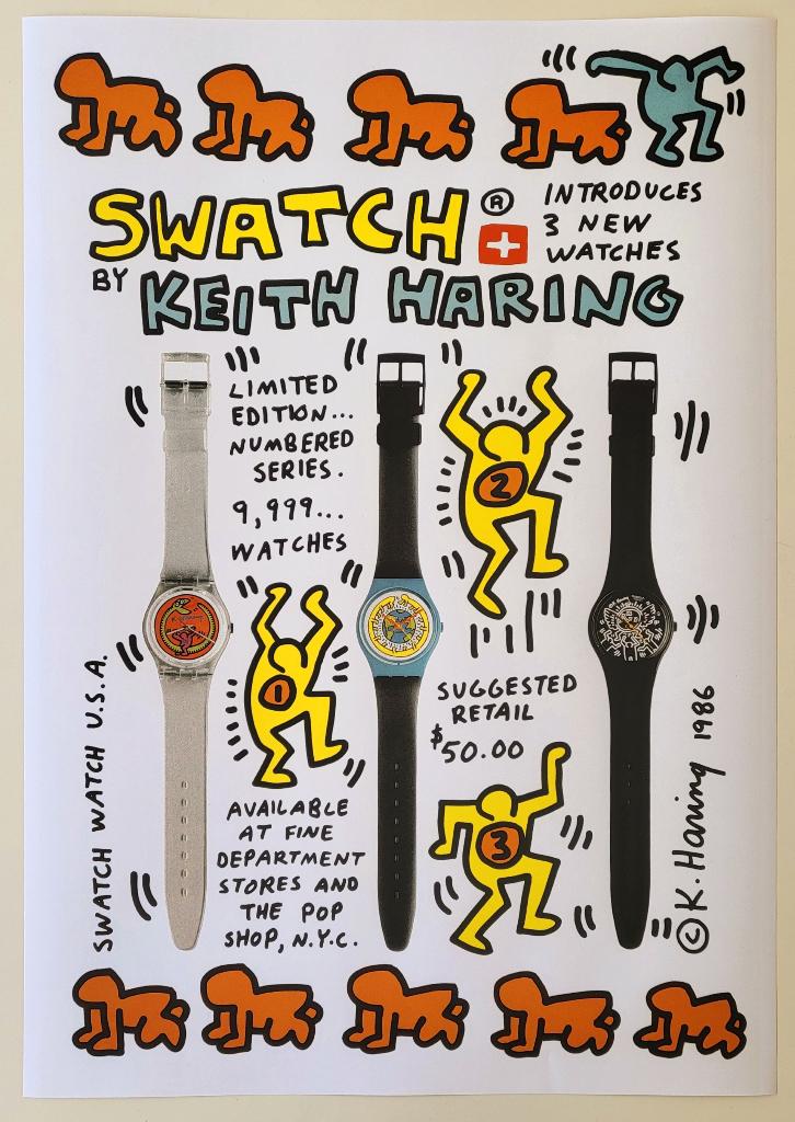 Keith Haring - Montre - 1986, Antiquités & Art, Art | Lithographies & Sérigraphies, Envoi