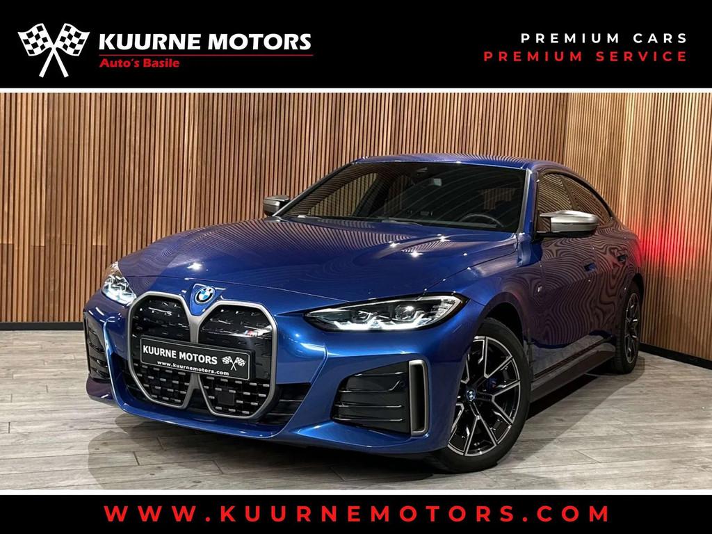 BMW i4 M50 Alu19"/Acc/Cam/Led/VerwZet/Dab *1j garantie*, Auto's, BMW, Gebruikt, Zwart, 544 pk, Blauw