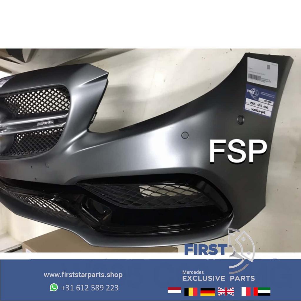 W205 C63 AMG VOORBUMPER COMPLEET Mercedes C Klasse 2014-2019, Utilisé, -, Avant, -