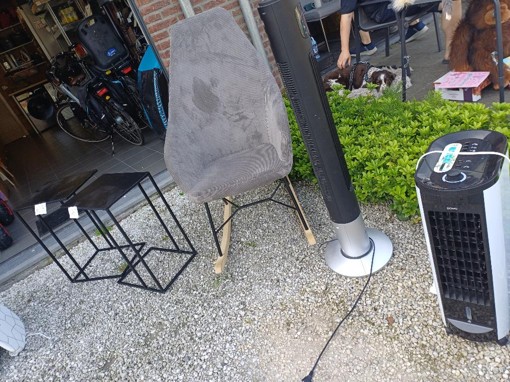 Schommelstoel, Ophalen, Zo goed als nieuw, Stof, Eén
