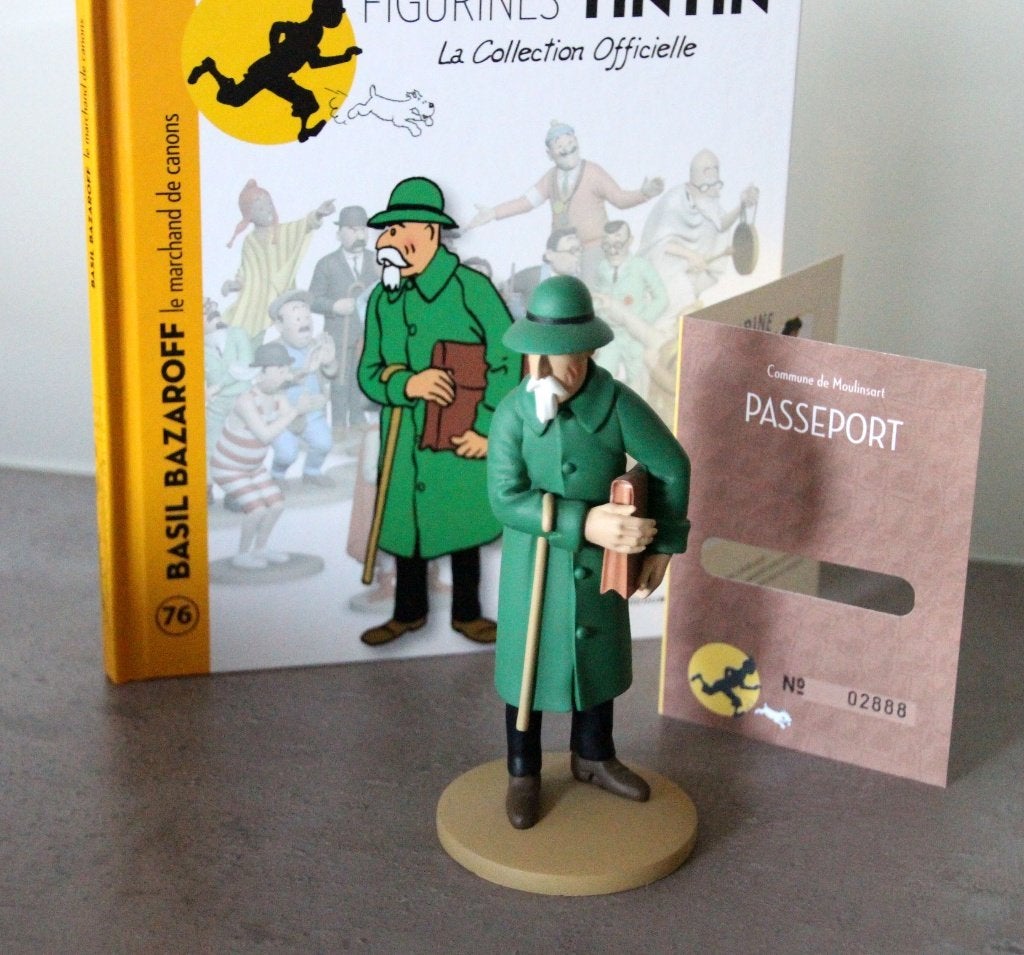 Moulinsart figurine n 76 Basil Bazaroff Tintin Hergé Kuifje, Collections, Envoi, Tintin, Comme neuf