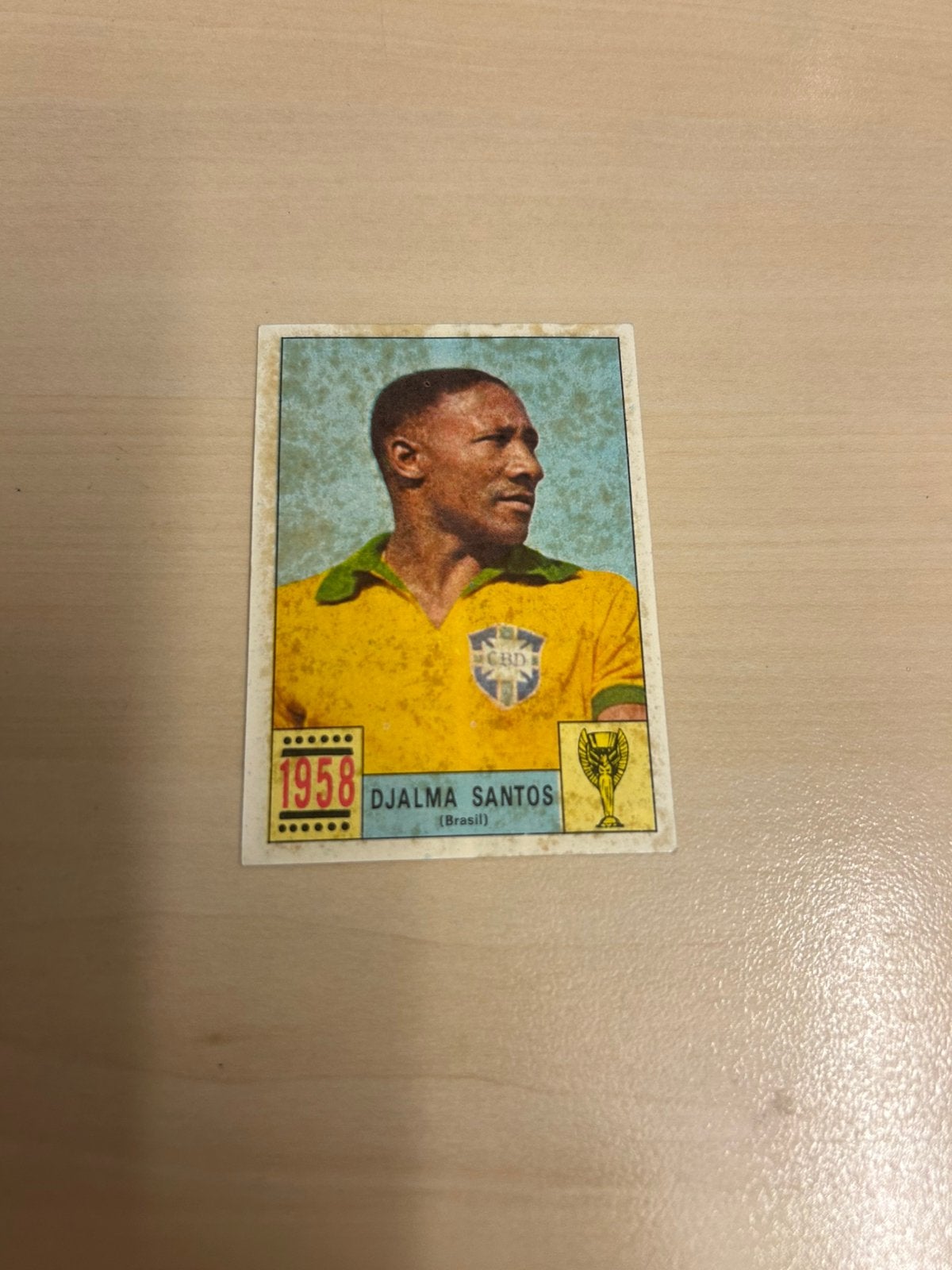 Panini wk 70 Brazilie Djalma Santos, Ophalen of Verzenden, Gebruikt, Poster, Plaatje of Sticker