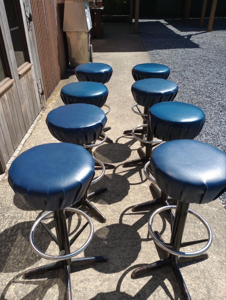 Barkrukken / Cafe krukken, Ophalen, 60 tot 90 cm, Metaal, Gebruikt