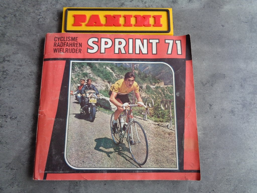 ALBUM D'AUTOCOLLANTS PANINI SPRINT 71 CYCLISME 1971 complet, Envoi, Autocollant
