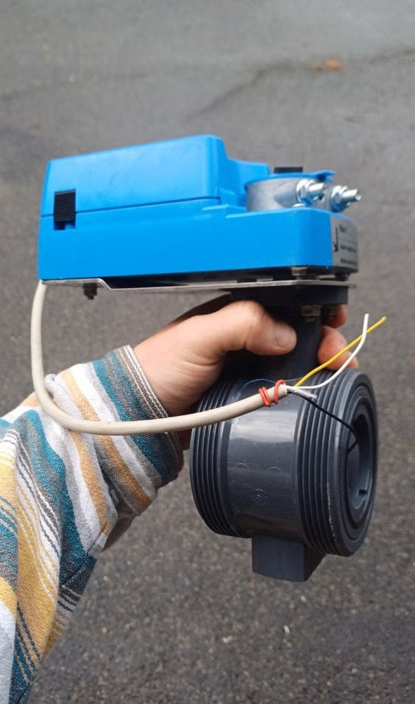 PVC kraan met motor dn 50, Enlèvement ou Envoi, Comme neuf, Robinet