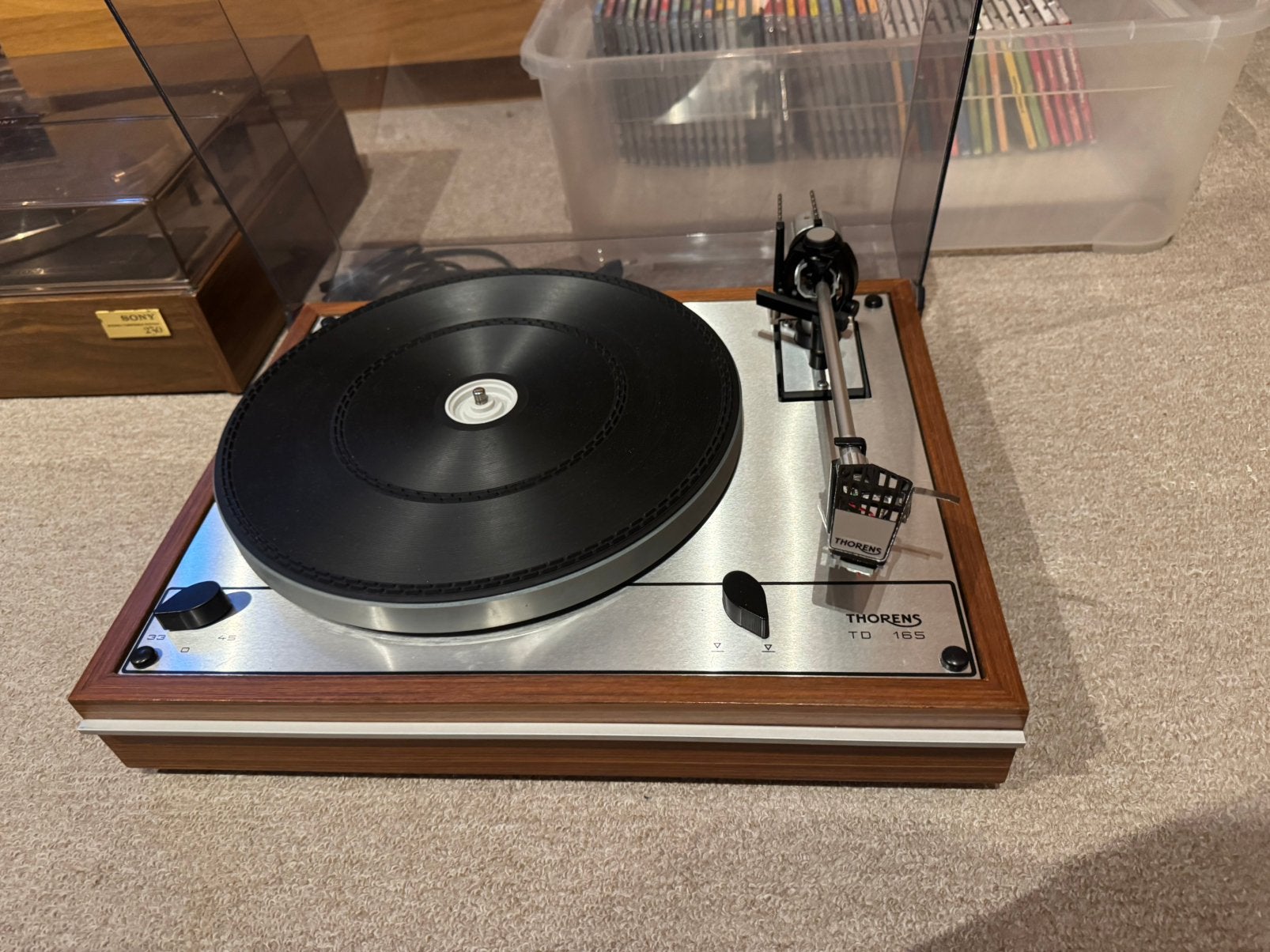 Thorens TD 165, Audio, Tv en Foto, Platenspelers, Ophalen, Zo goed als nieuw, Thorens