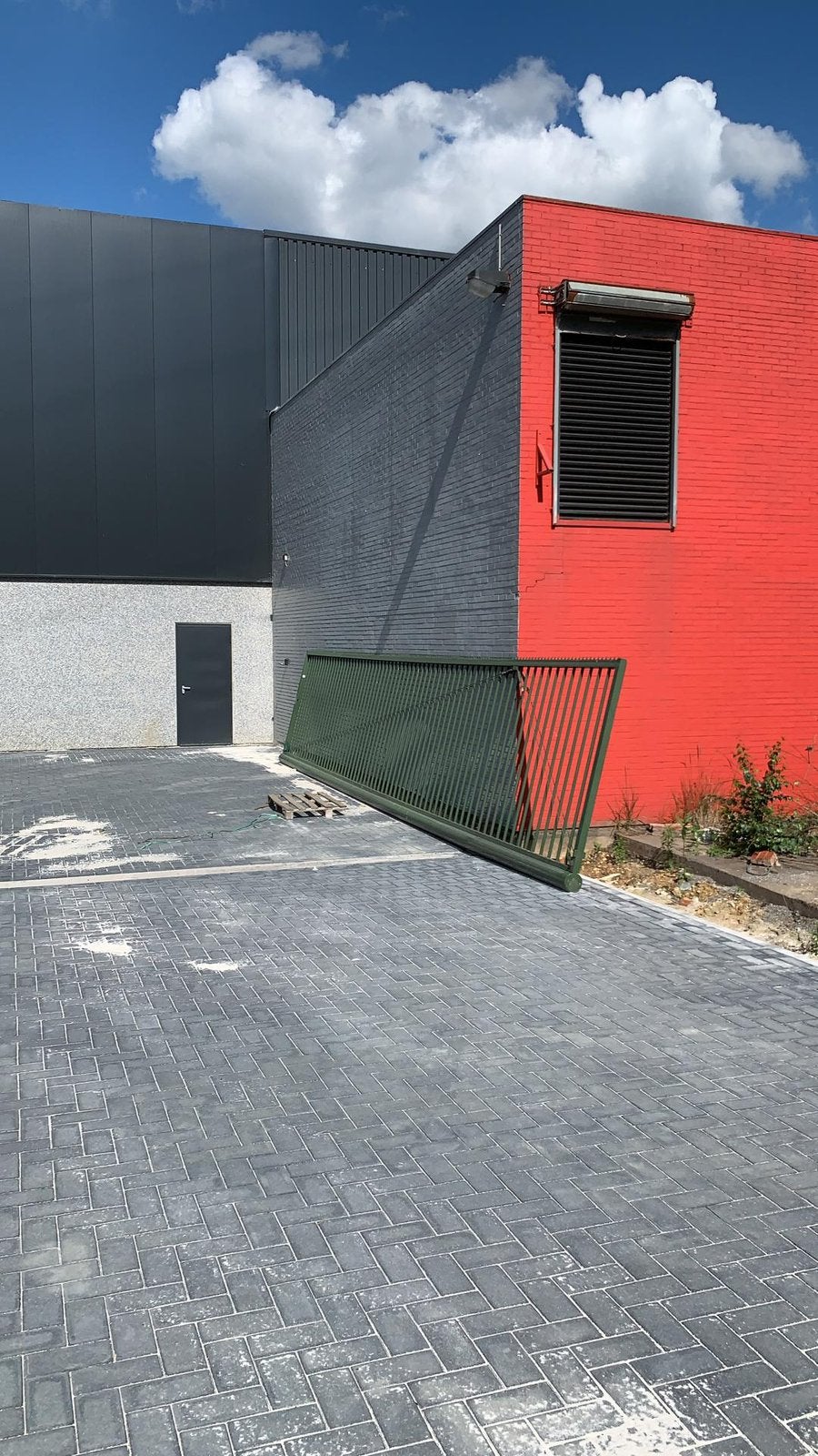Heras poort / schuifpoort, Tuin en Terras, Ophalen, Zo goed als nieuw