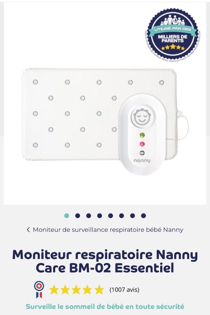 Moniteur Respiratoire Nanny Care bébé, Enlèvement, Comme neuf