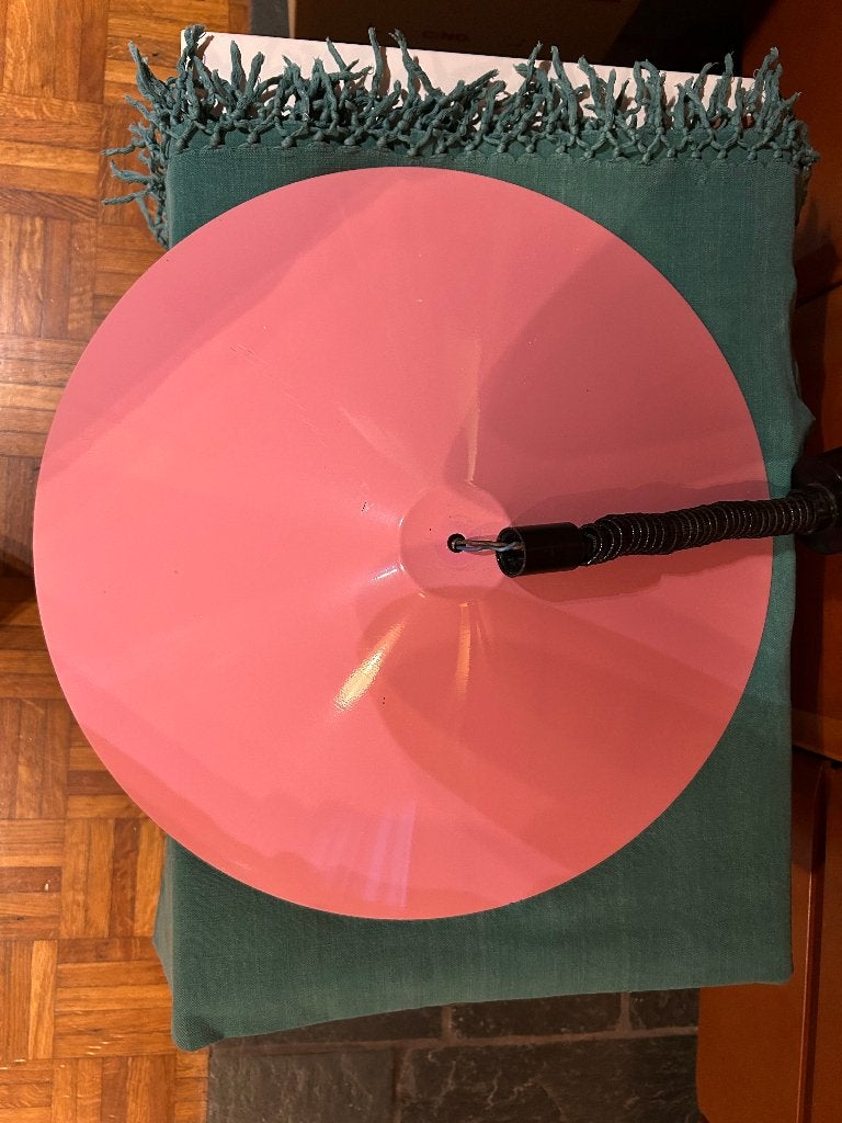 Lampenkap, Huis en Inrichting, Lampen | Lampenkappen, Gebruikt, Rond, Ophalen of Verzenden, Roze