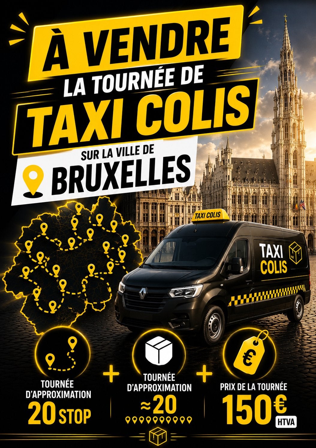 Tournee Taxi Colis à céder, Ophalen