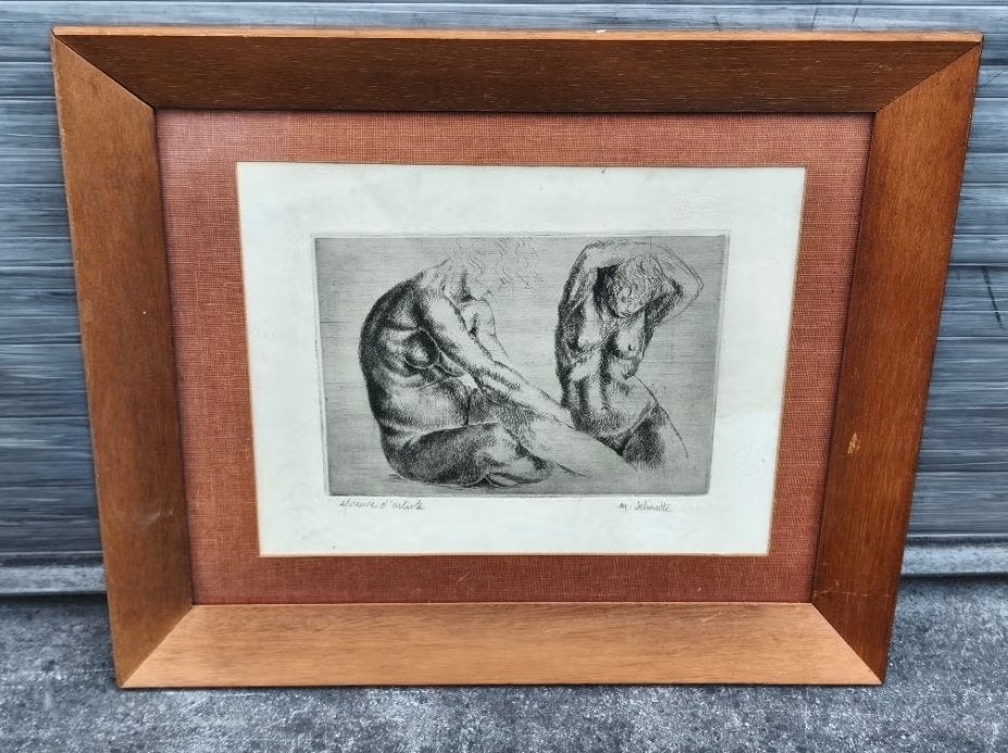 Gravure épreuve d artiste signe marcel Delmotte, Antiquités & Art, Enlèvement ou Envoi, Gravure