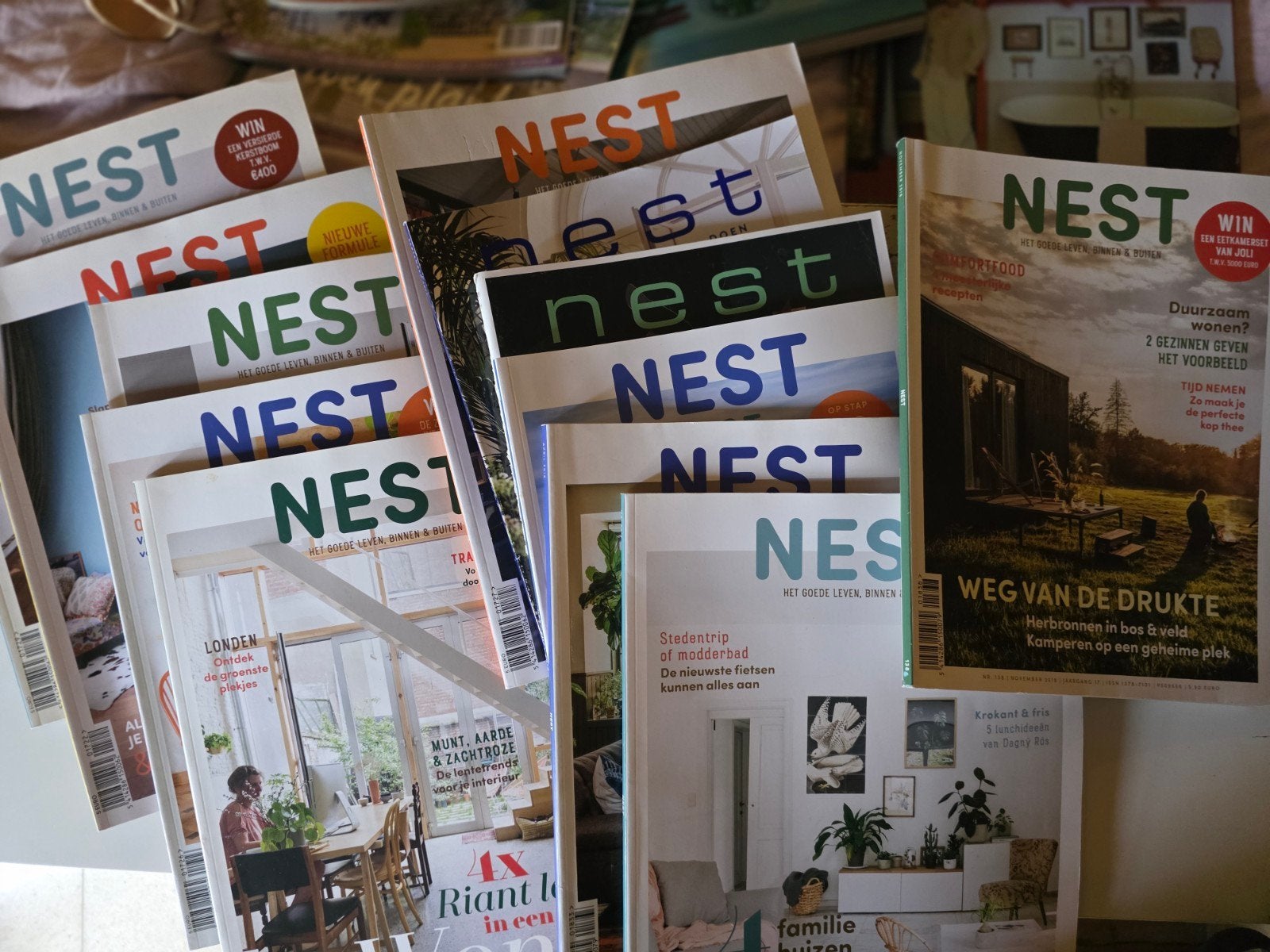 Lot interieurmagazines (50+ stuks), Boeken, Tijdschriften en Kranten, Ophalen, Glossy