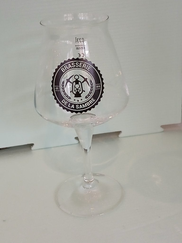 Joli verre sur pied BRASSERIE DE LA SAMBRE à Spy, Collections, Enlèvement ou Envoi, Comme neuf, Verre ou Verres, Autres marques
