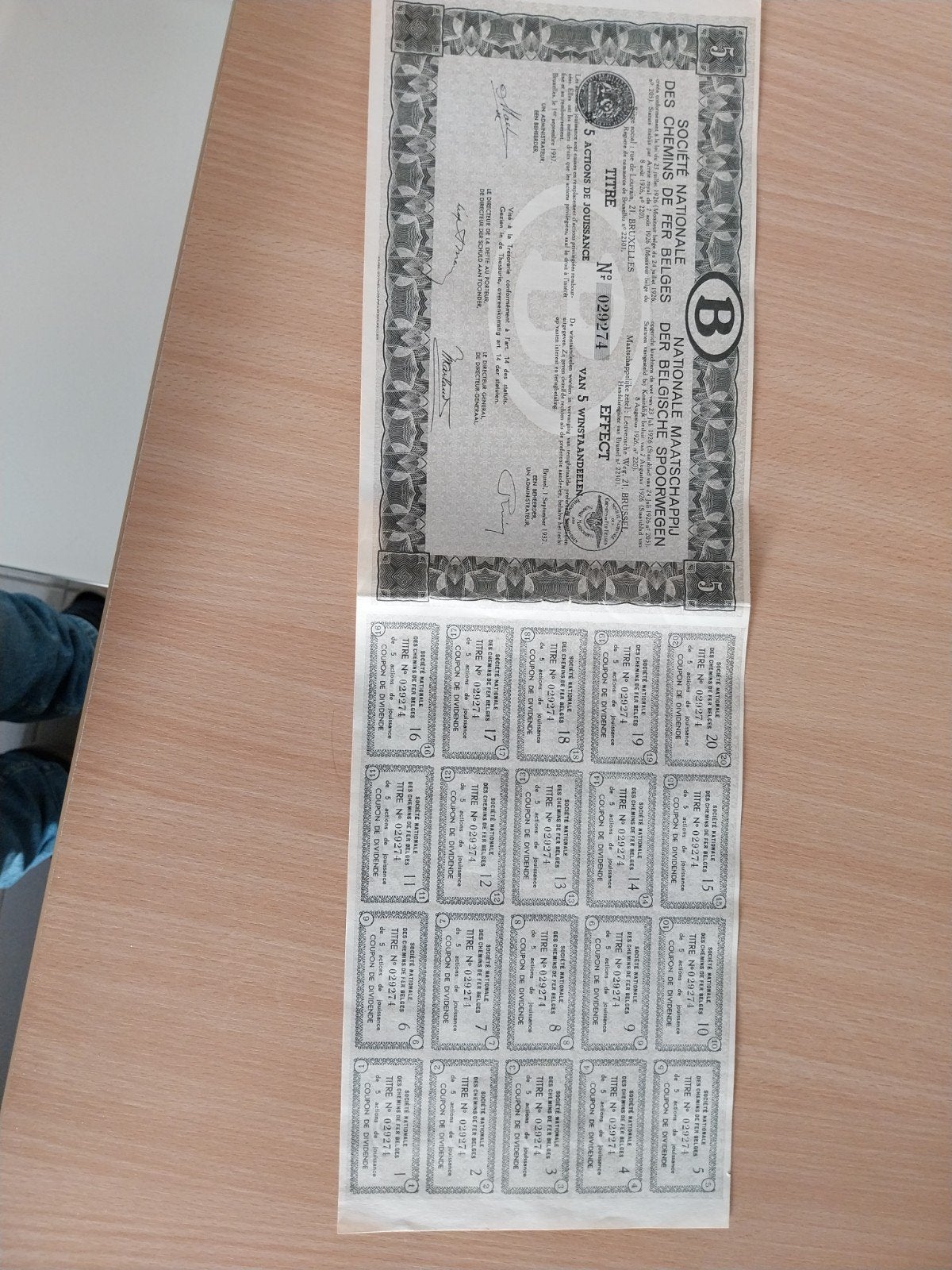 aandelen nmbs, Postzegels en Munten, Ophalen