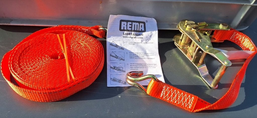 Restpartij 20 x REMA 25B Spanband 5M/25mm met ratel., Ophalen of Verzenden, Nieuw