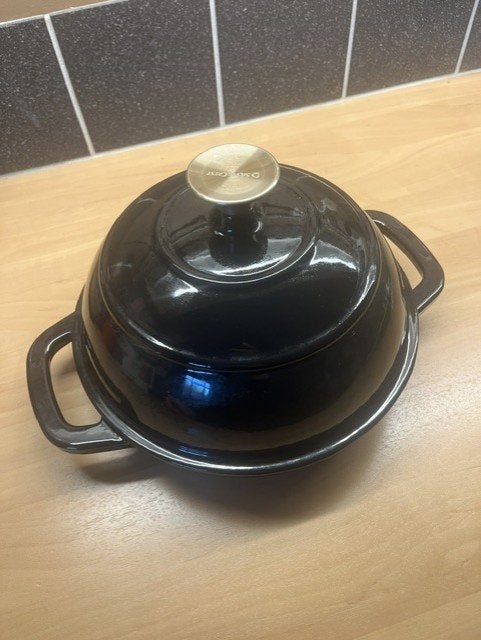 Cocotte en fonte pour pain, Maison & Meubles, Avec couvercle, Comme neuf, Enlèvement, Cocotte