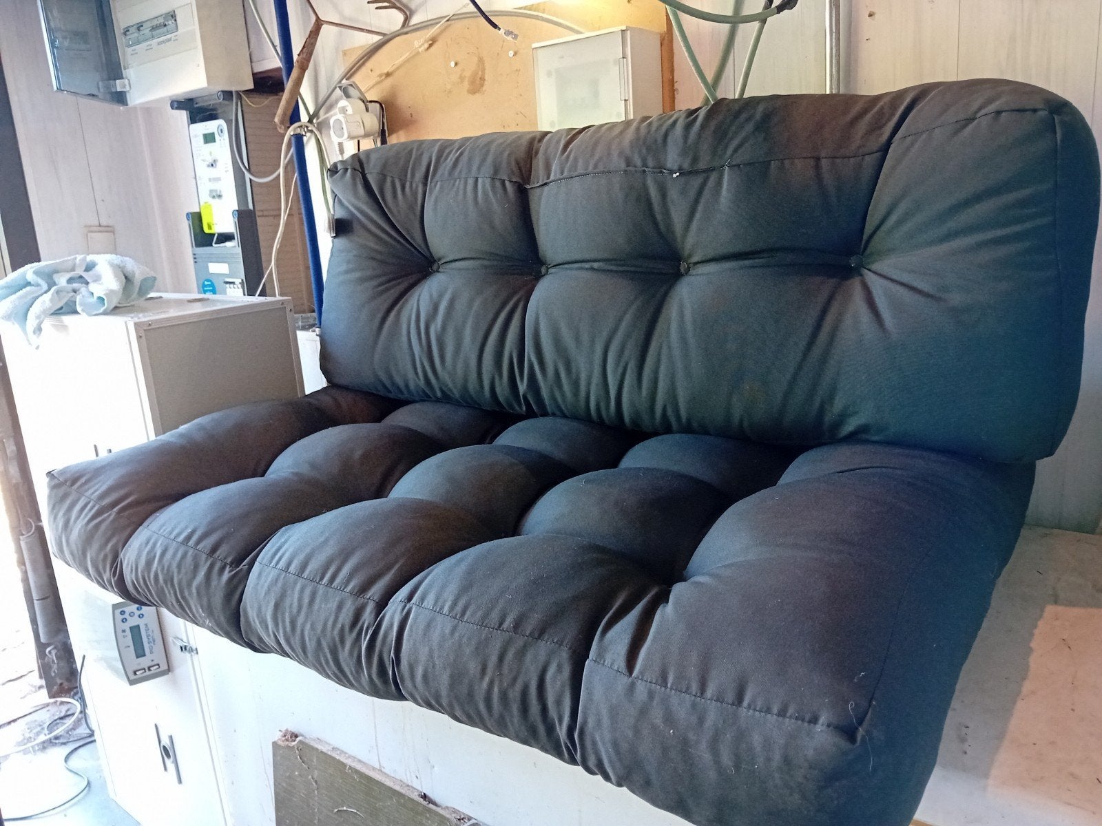 Ensemble de 2 coussins de palettes pour palettes 120x80, Enlèvement, Comme neuf