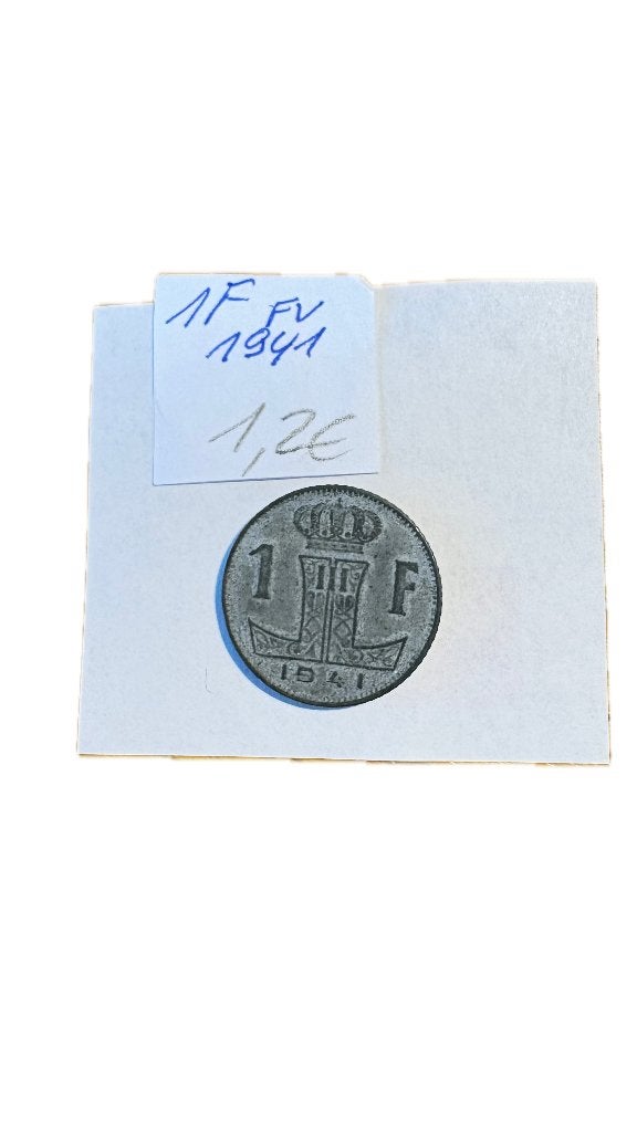 LEOPOLD III: 1 FRANK 1941FV, Postzegels en Munten, Ophalen of Verzenden