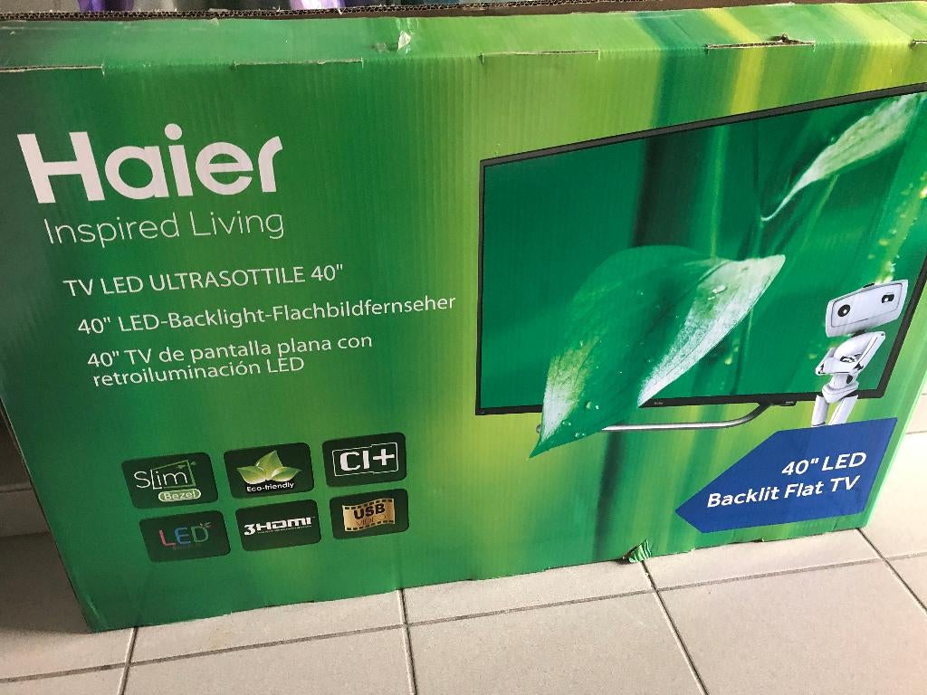tv Haier 40 inch, Autres marques, LED, HD Ready (720p), Enlèvement