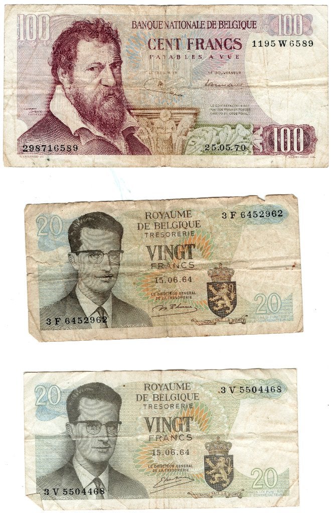 Anciens billets belges 1964 et 1970, Timbres & Monnaies, Billets de banque | Belgique, Envoi, Billets en vrac