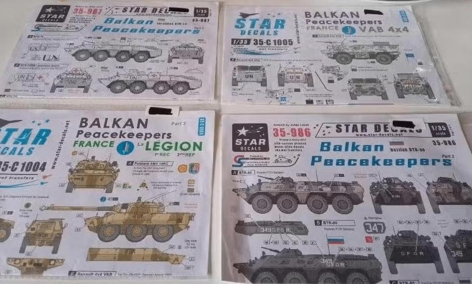 Balkan Peacekeepers Decals 1.35, Ophalen of Verzenden, Nieuw, Groter dan 1:32, Tank