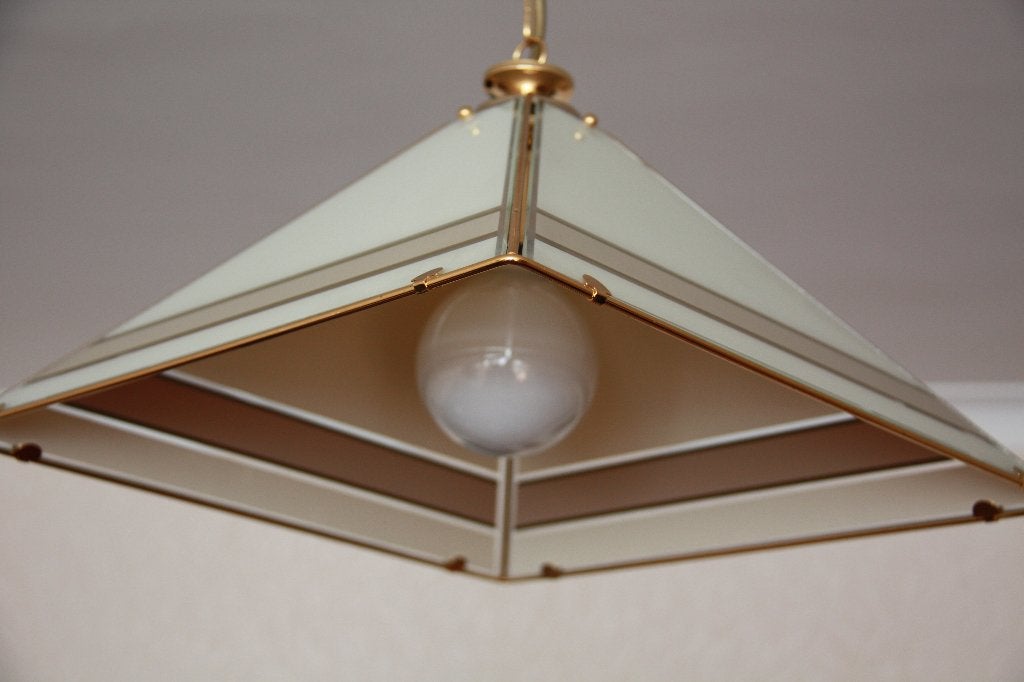 Hanglamp – Plafondverlichting, Ophalen, Zo goed als nieuw, Glas