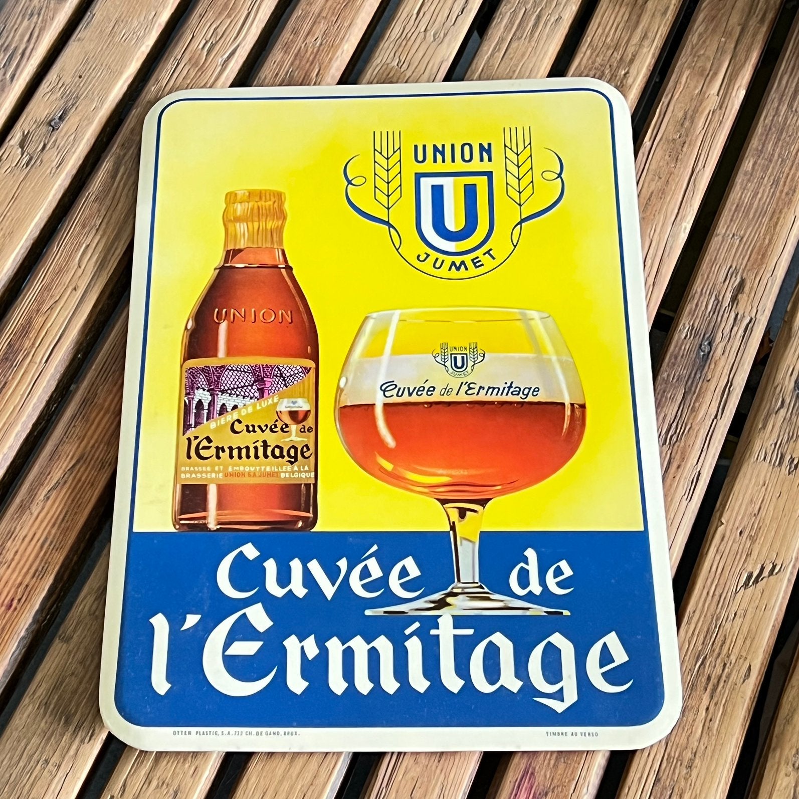 Ancien glacoïde Brasserie Union Jumet - cuvée de l’Ermitage, Enlèvement ou Envoi, Utilisé