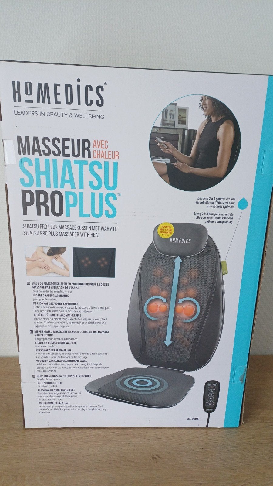 masseur avec chaleur, Ophalen
