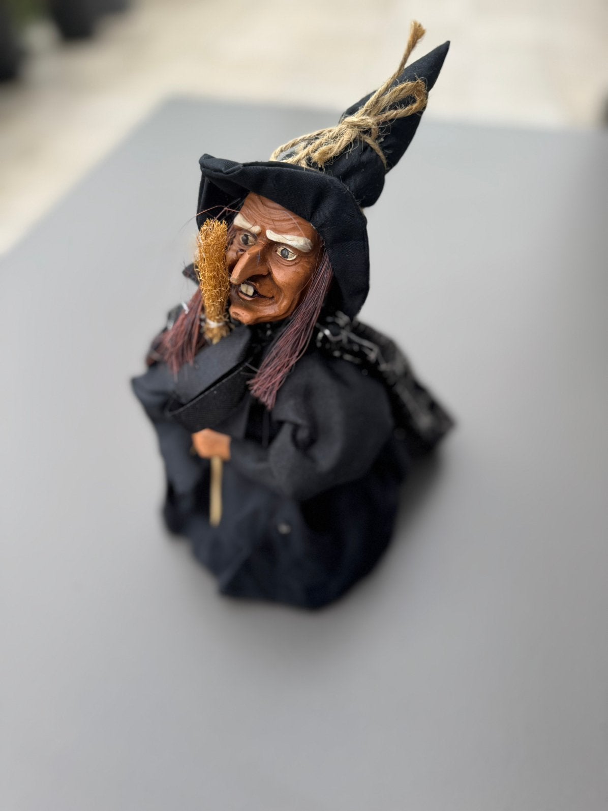 Halloweendecoratie heks met geluid en licht, Ophalen, Zo goed als nieuw