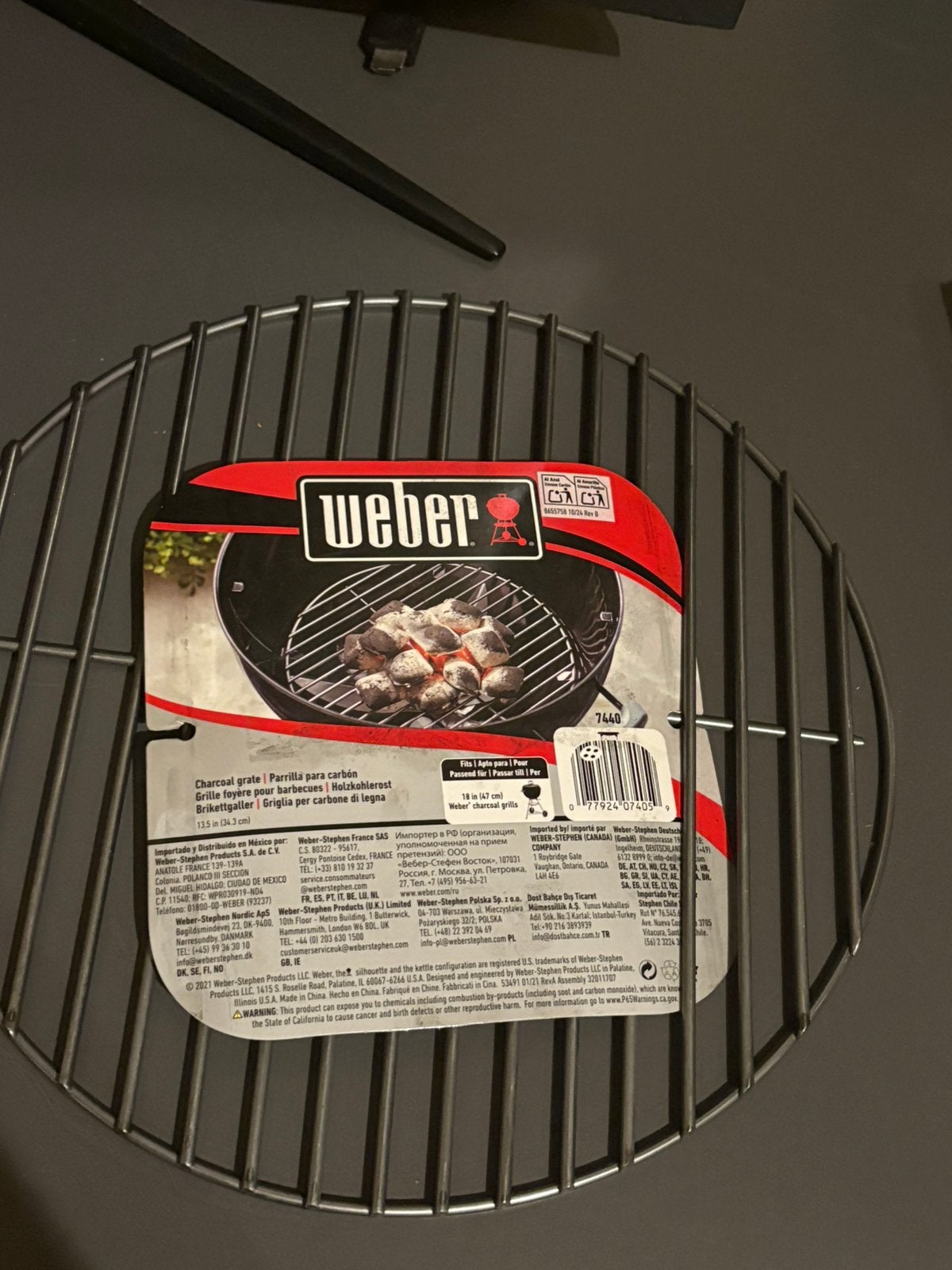 Weber Charcoal Grillplaat 47cm, Tuin en Terras, Barbecue-accessoires, Ophalen of Verzenden, Nieuw