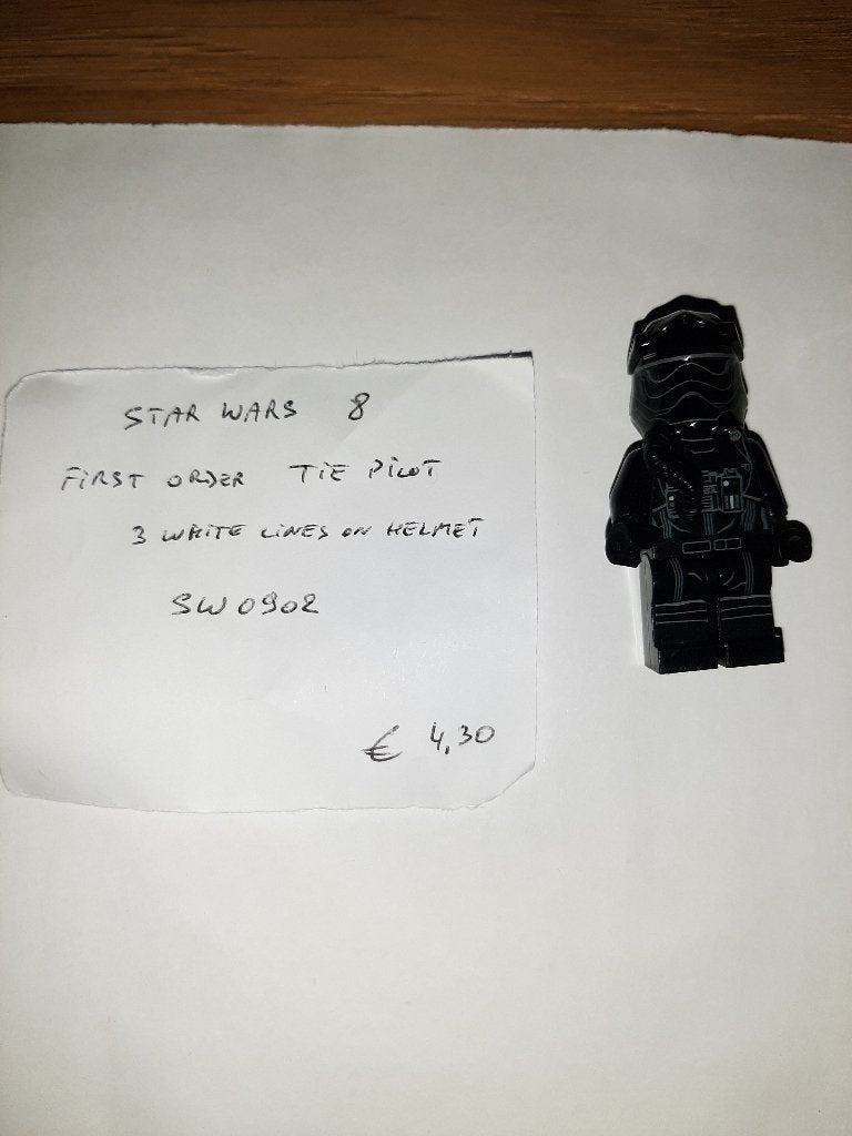 Lego Minifig Star Wars 8 - sw0902 First Order TIE Pilot, Star Wars, Lego, Ophalen of Verzenden, Zo goed als nieuw