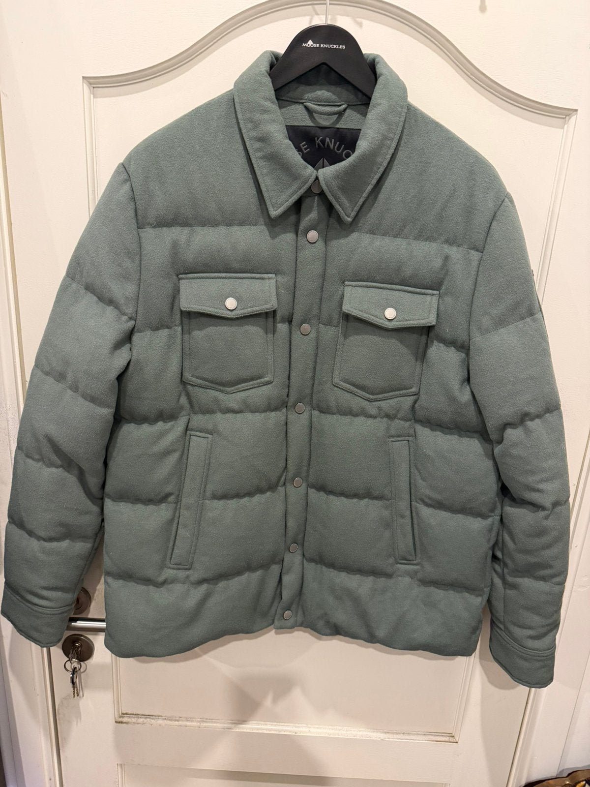 Veste doudoune Moose knuckles authentique, Enlèvement, Comme neuf, Vert