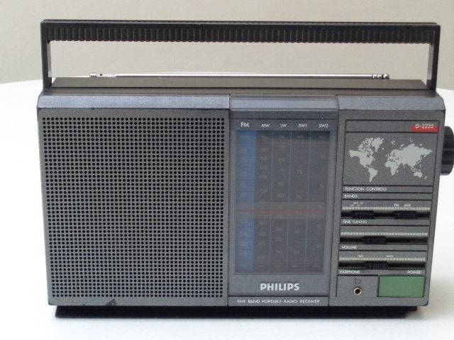 Vintage Radio PHILIPS Model D 2225 uit 1986, Ophalen of Verzenden, Gebruikt, Radio