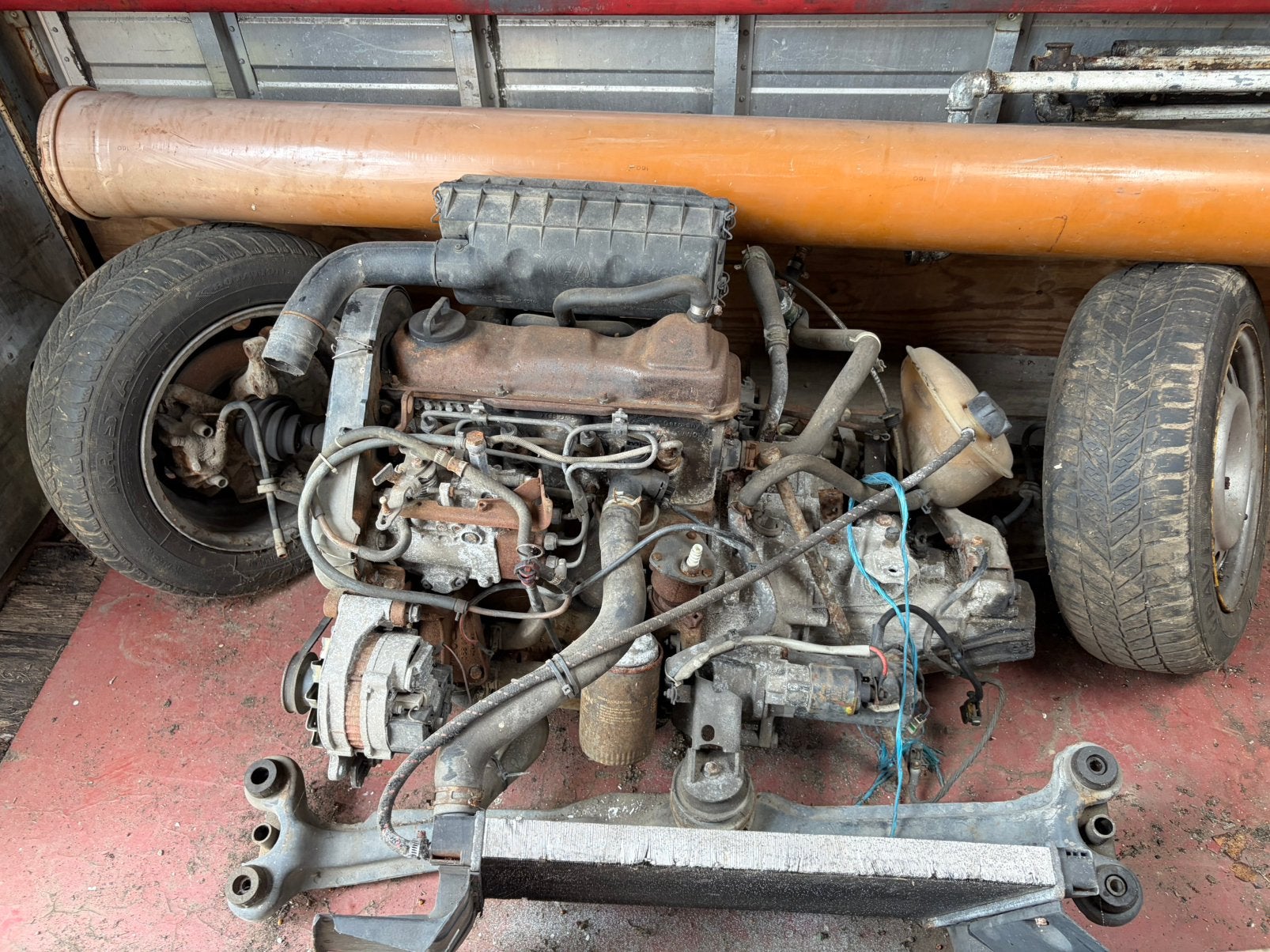 Moteur VW 1,9D Golf II / Jetta, Autos : Pièces & Accessoires, Moteurs & Accessoires, Enlèvement, Utilisé, Volkswagen