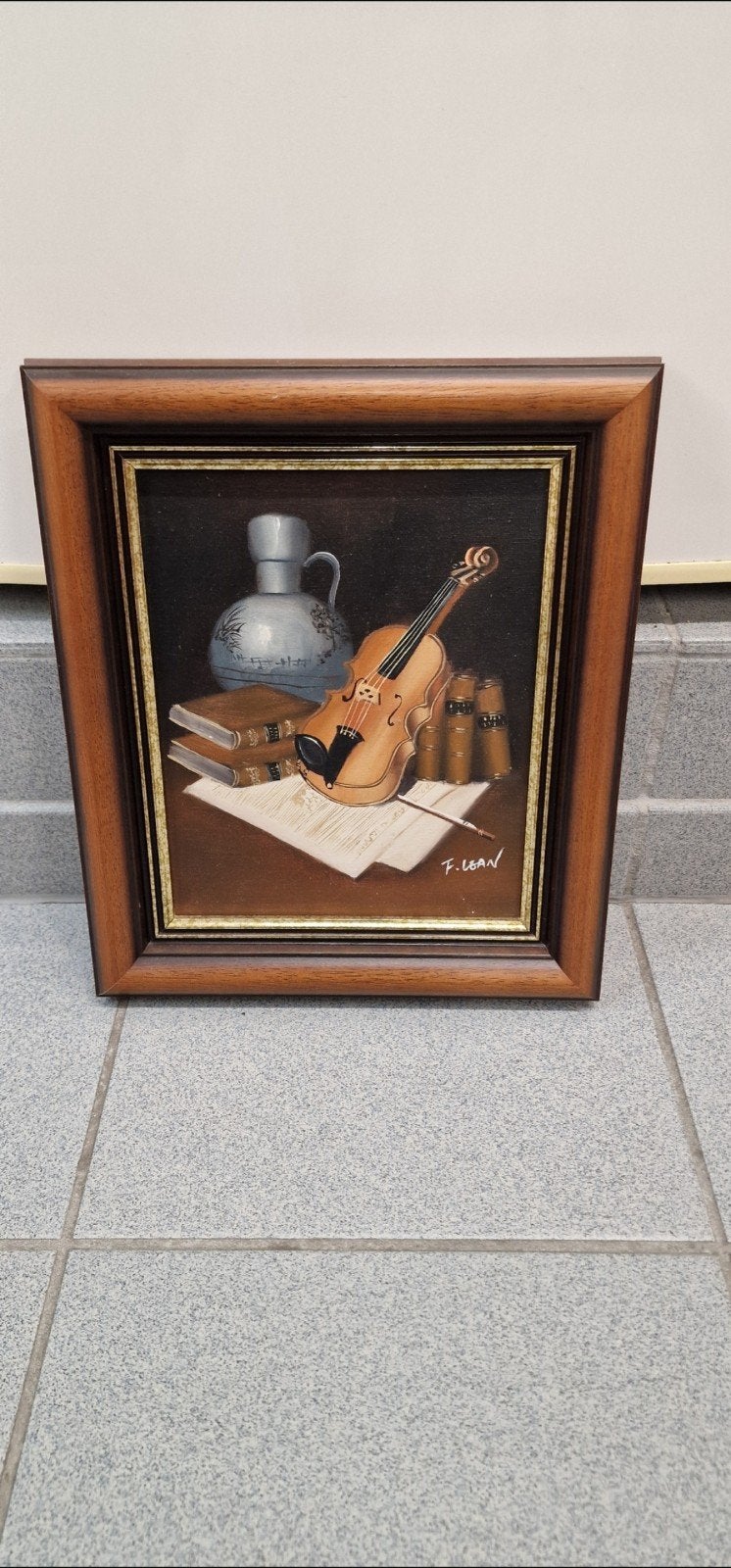 Olieverfschilderij van Frank Lean, Ophalen, Doek, Stilleven, Olieverf