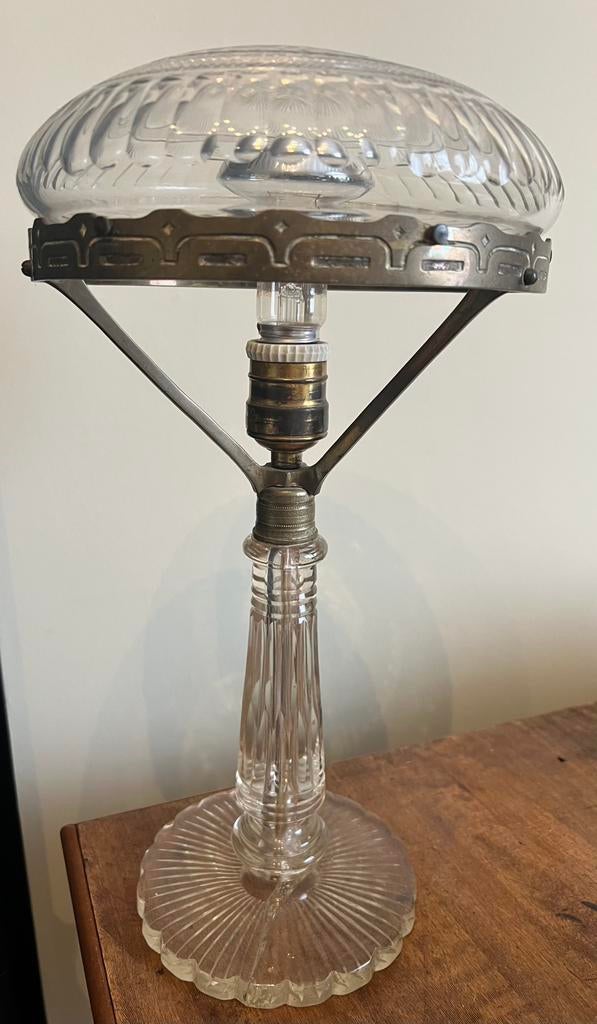 Très belle ancienne lampe de table art déco, Enlèvement, Utilisé, Verre