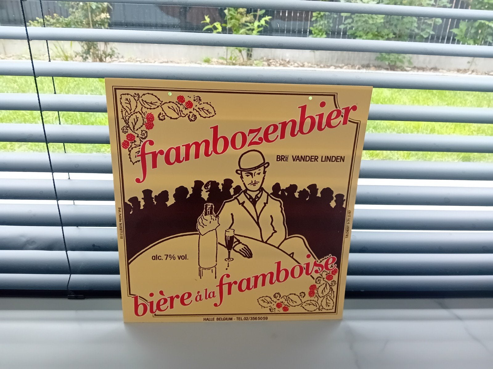 Oude vintage reclame brouwerij Vander Linden Halle, Enlèvement ou Envoi