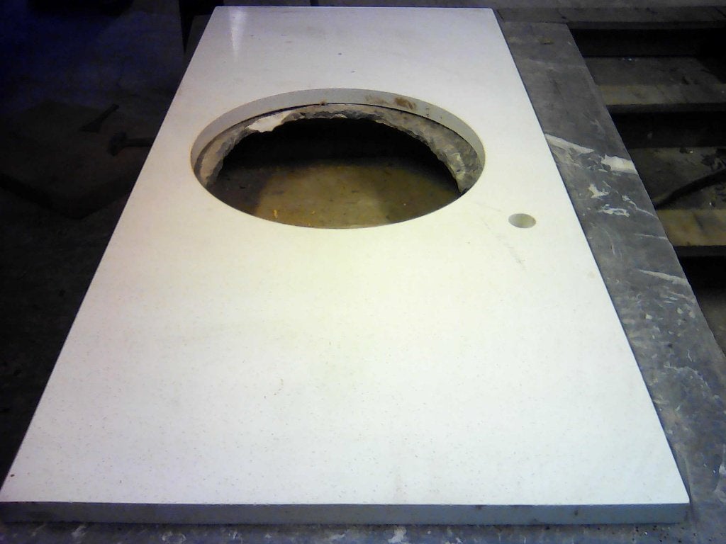 marmeren tablet voor op een badkamermeubel, Neuf, Moins de 100 cm, 100 à 150 cm, Enlèvement
