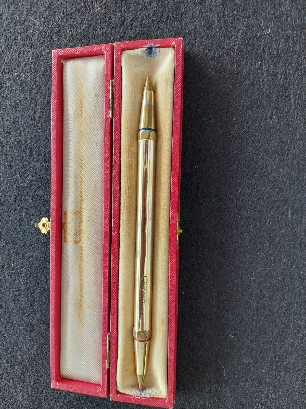 stylo à billes double mine vintage Cartier, Enlèvement ou Envoi, Stylo