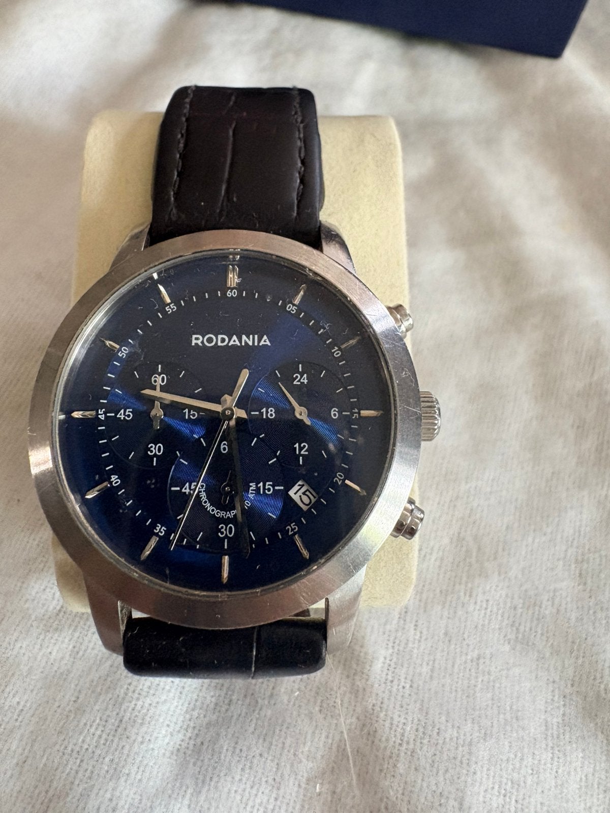 Montre festina et Rodania chronographe, Enlèvement ou Envoi, Comme neuf, Acier, Cuir