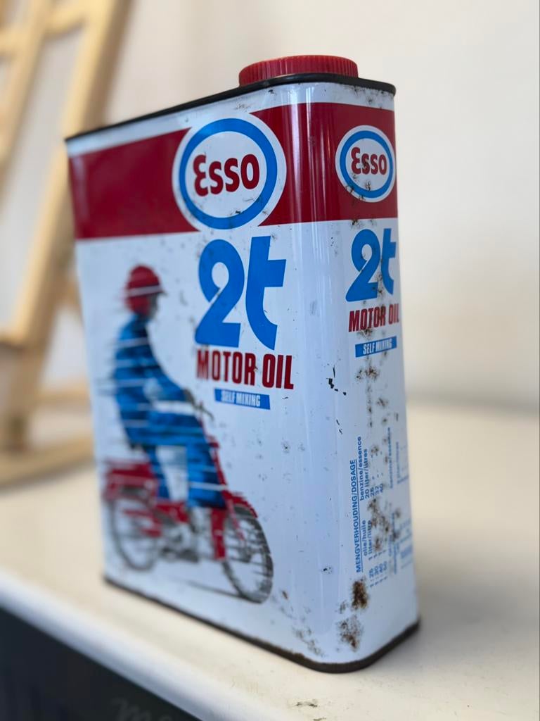 Esso 2 takt olie blik 2 liter, Ophalen of Verzenden, Gebruikt, Overige, Overige merken