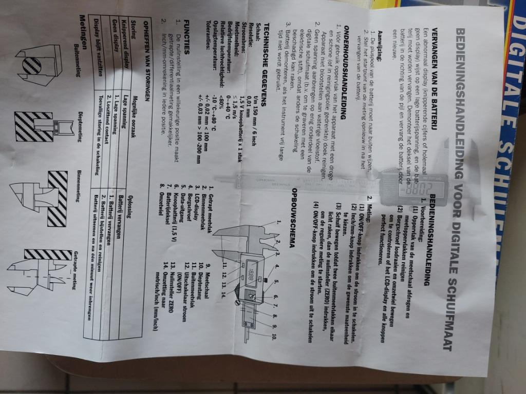 Digitale schuifmaat, Ophalen, Nieuw, Overige meters