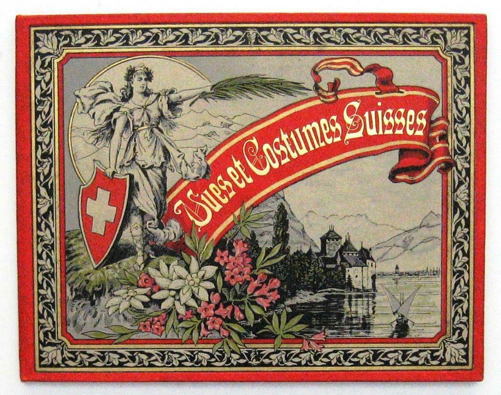 Vues et Costumes Suisses [c1880] Leporello Zwitserland Mode, Ophalen of Verzenden