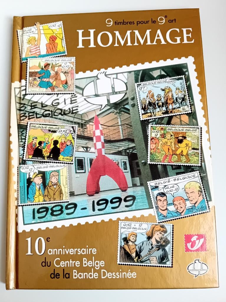 Livre-Timbres 9 timbres pour le 9ème art CBBD, Enlèvement ou Envoi, Une BD, Divers dessinateurs, Utilisé