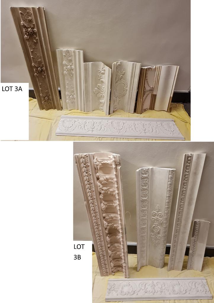 11 artisanale grote gipsen decor moulures - TOPDEAL, Ophalen, Overige materialen, Minder dan 50 cm, 50 tot 75 cm