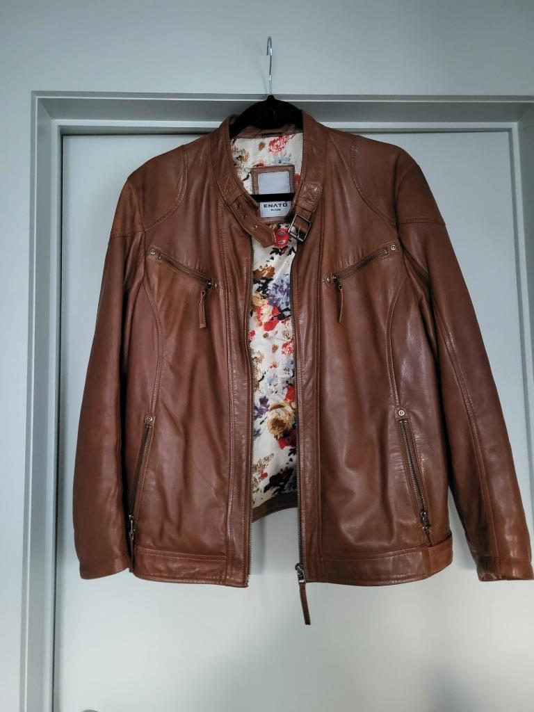 Lederen damesvest, Taille 42/44 (L), Brun, Enlèvement, Porté