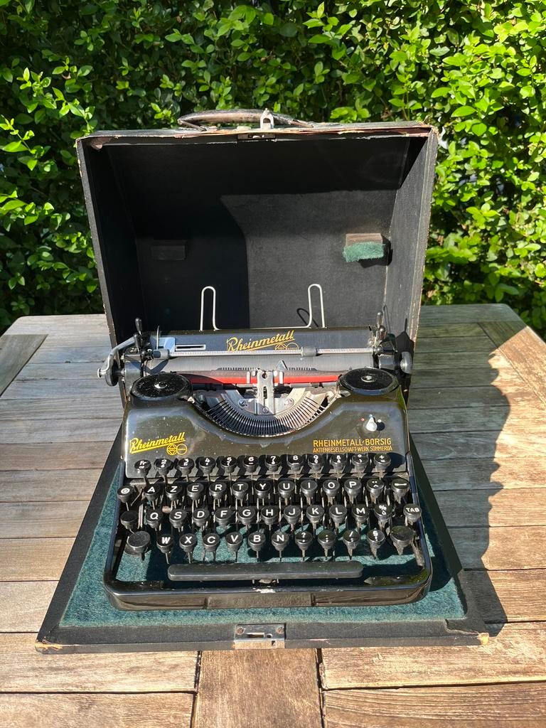 Rheinmetall Borsig 1940 Draagbare Typemachine met Hardcase, Ophalen of Verzenden